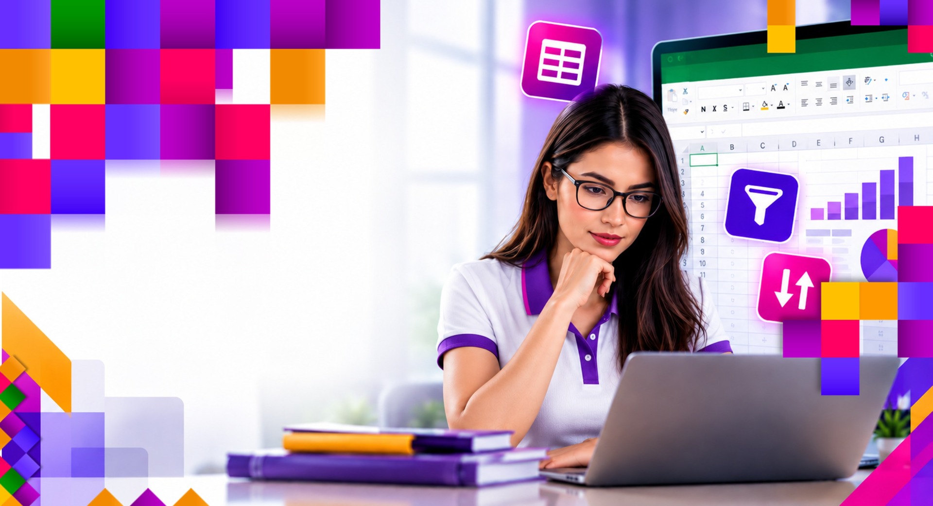Microsoft Excel con herramientas de formato condicional, ordenamiento y filtros para organizar datos y facilitar su análisis.