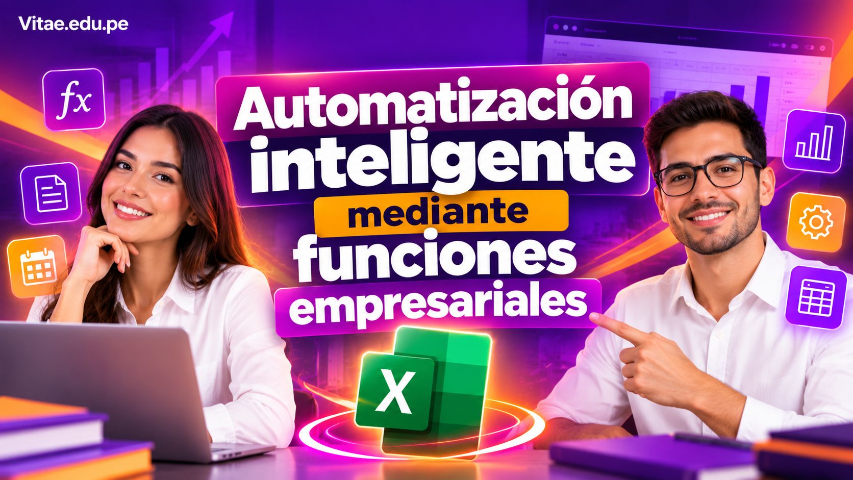 Diapositiva educativa sobre automatización inteligente en Excel con referencias relativas, absolutas y mixtas, funciones lógicas, manejo de errores, texto y fechas.